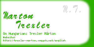 marton trexler business card