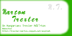 marton trexler business card